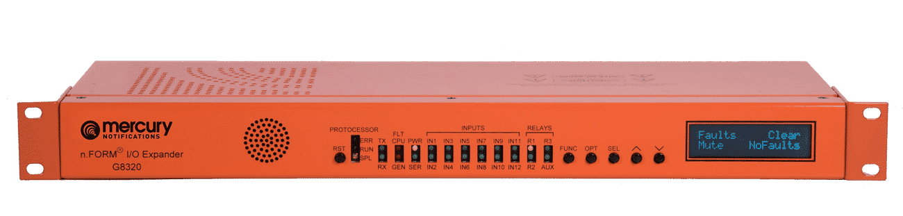 The n.FORM®  I/O Expander is used to add additional inputs and outputs to an existing system.